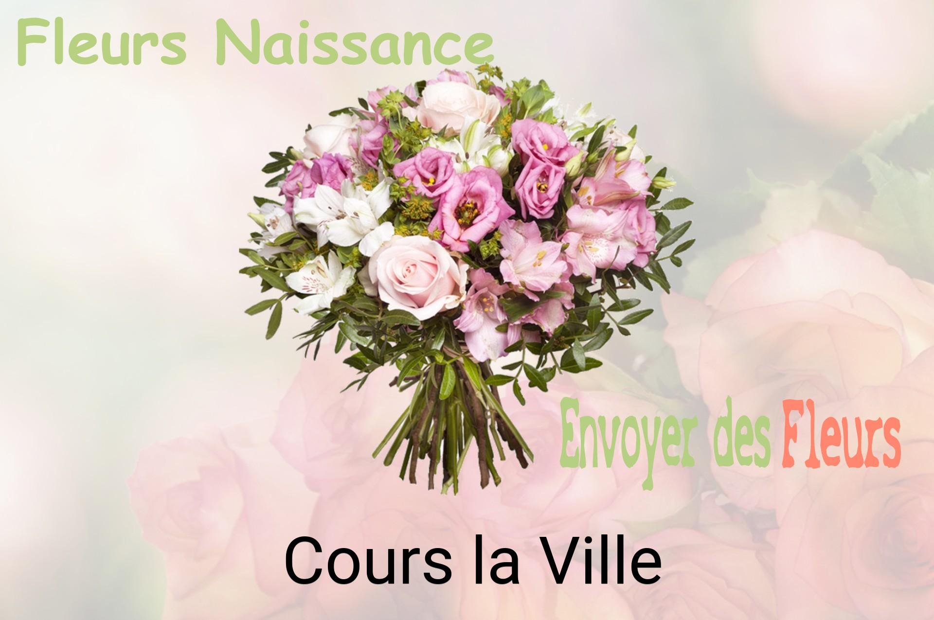 Bouquet de fleurs de naissance livré à Cours-la-Ville